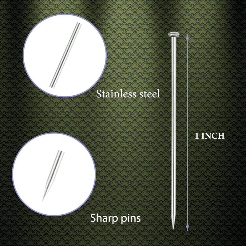 Sunenlyst 1000PCS Straight Pins, Sewing Pins for Crafts, Stainless Steel Stick Pin, Fine Satin Pin Dressmaker Pins for Sewing, Jewelry Making, DIY, Fabric, Quilting, Craft Project - Image 2